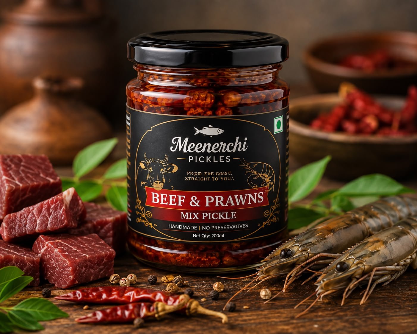 Beef & Prawns Mix Brand Meenerchi